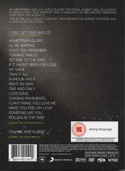 Adele – Live At The Royal Albert Hall CD+DVD