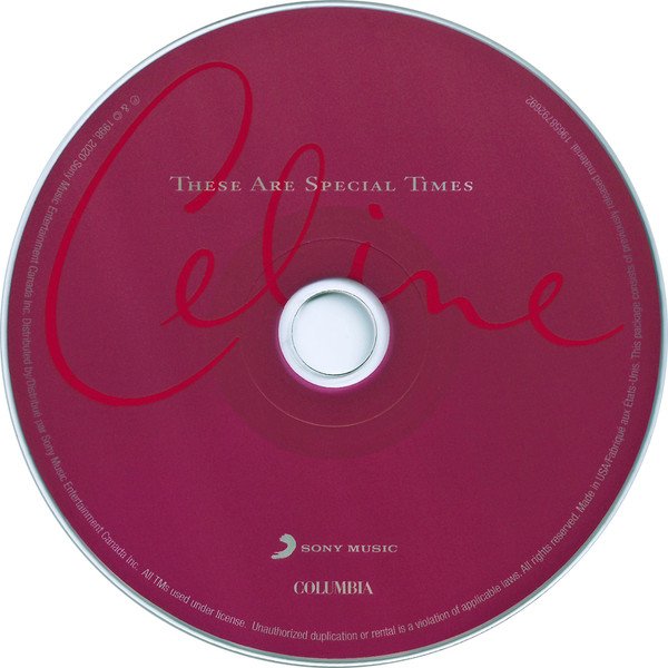 Celine Dion These Are Special Times CD